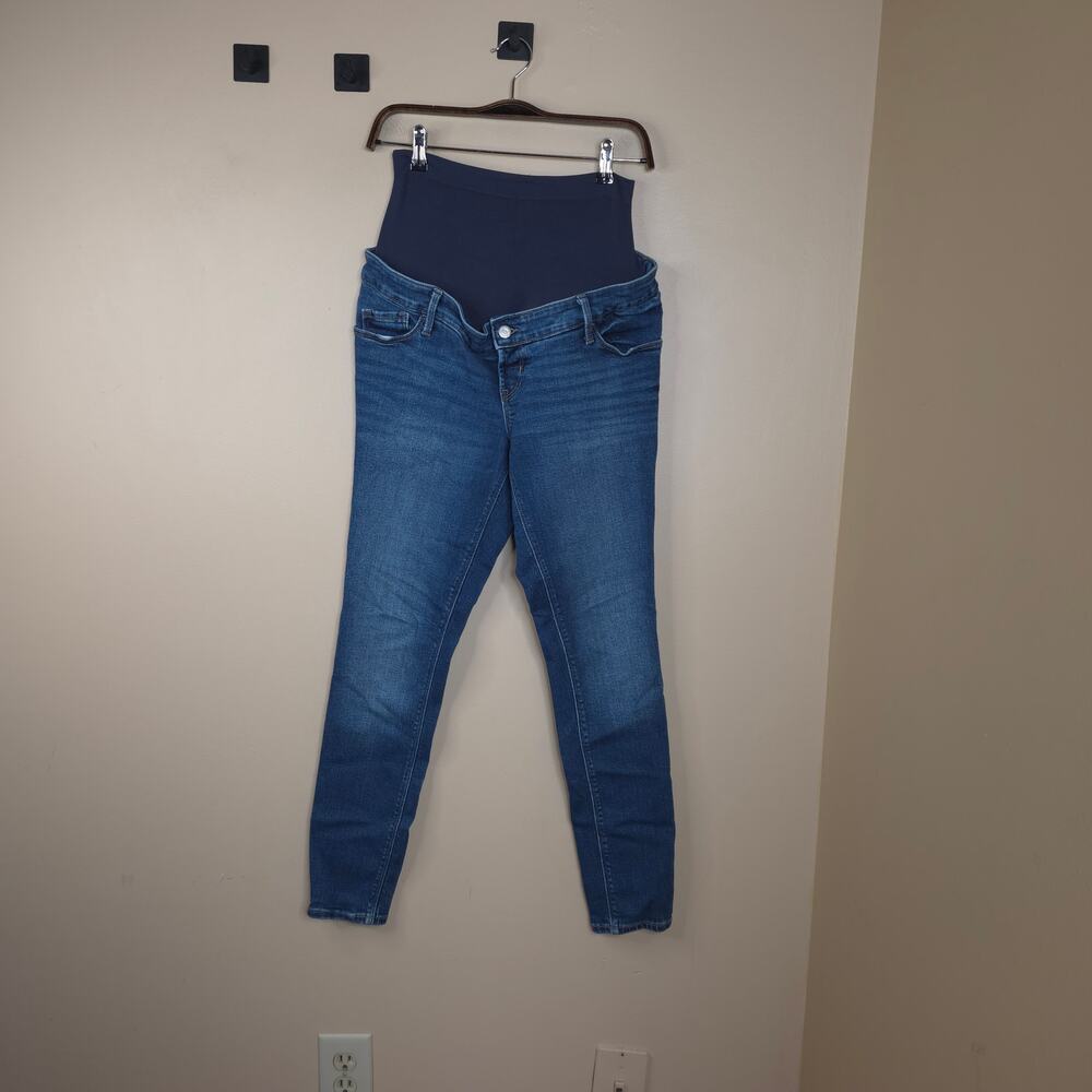 Old Navy Maternity Full Panel Rockstar Super Skinny in Dark Wash Size 8M